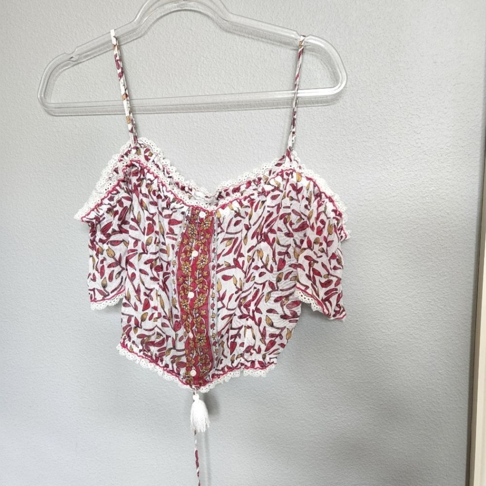 Poupette St Barth floral crop top